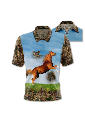 87419 Camiseta Polo Caballos
