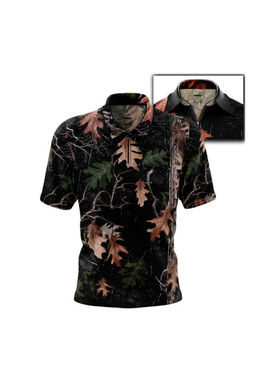 Camisa Polo Forest con Cremallera Dark