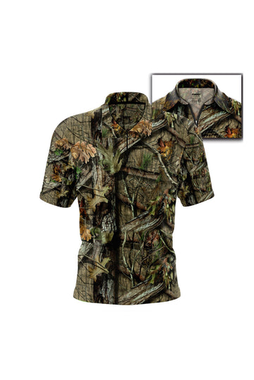 Camisa Polo Forest con Cremallera Sombra