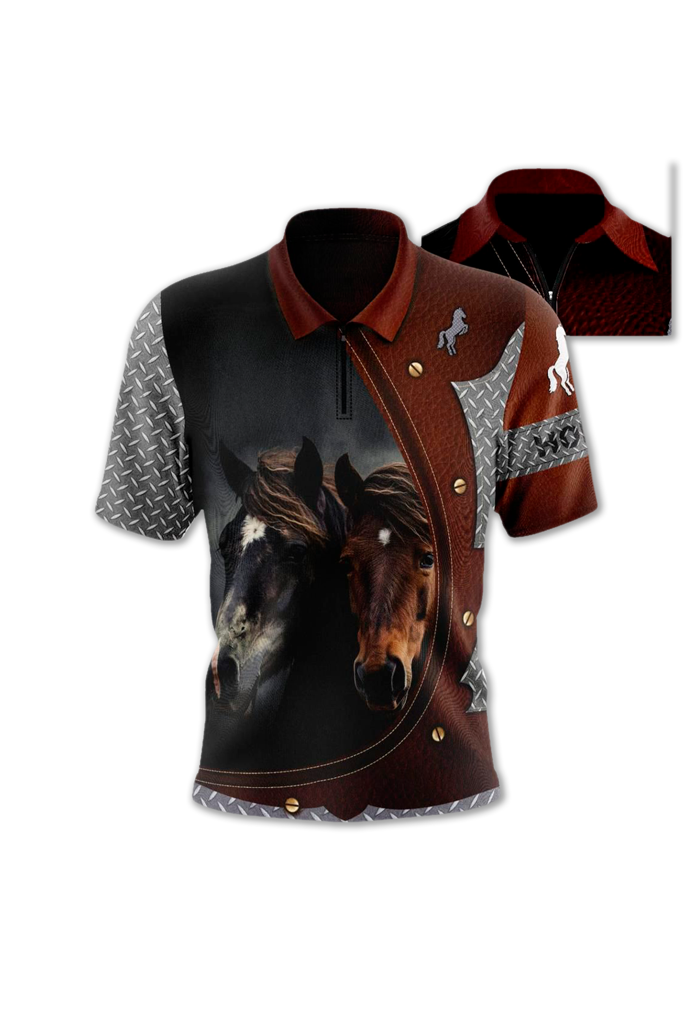87413 Camiseta Polo Caballos