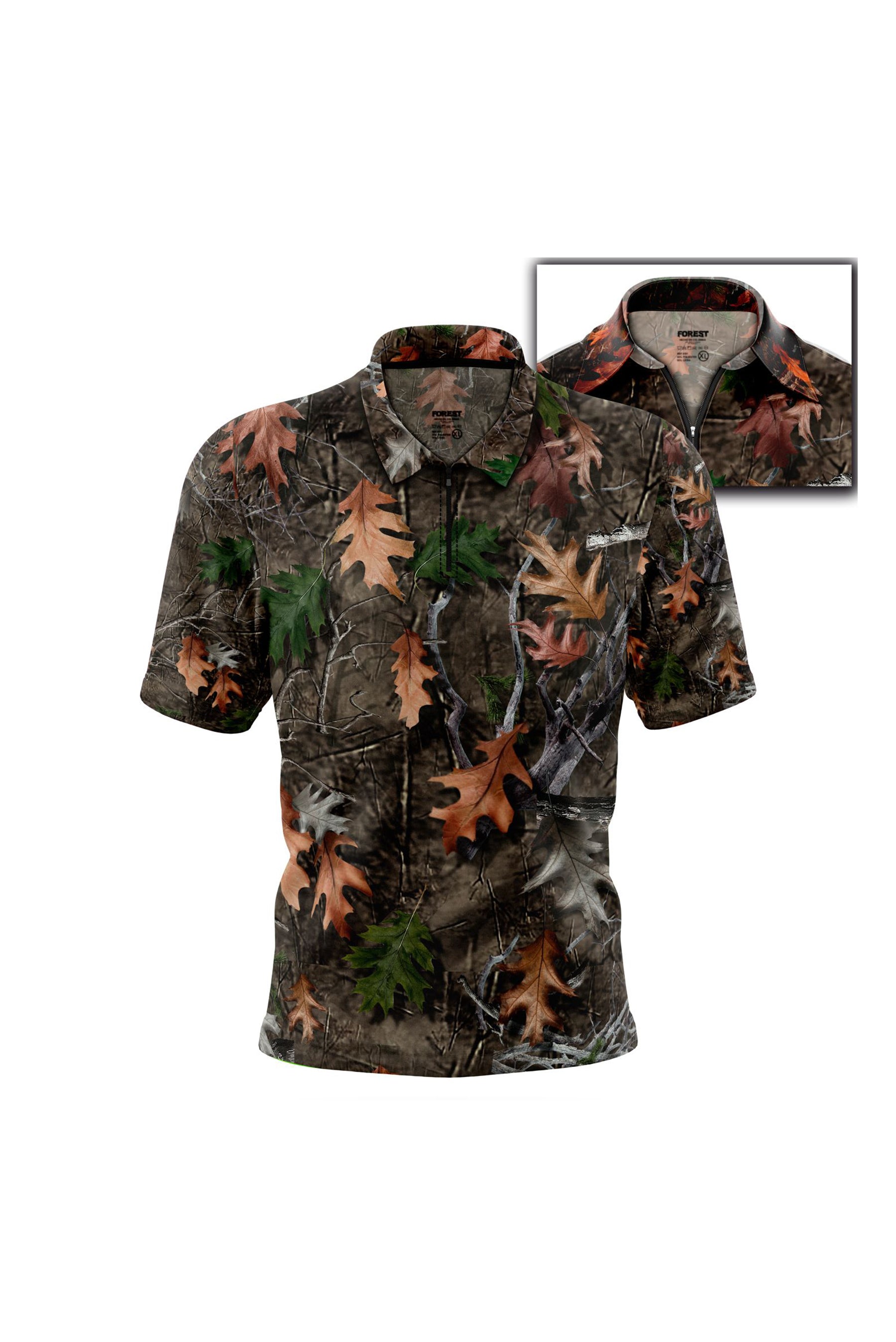 Camisa Polo Forest con Cremallera Nevada