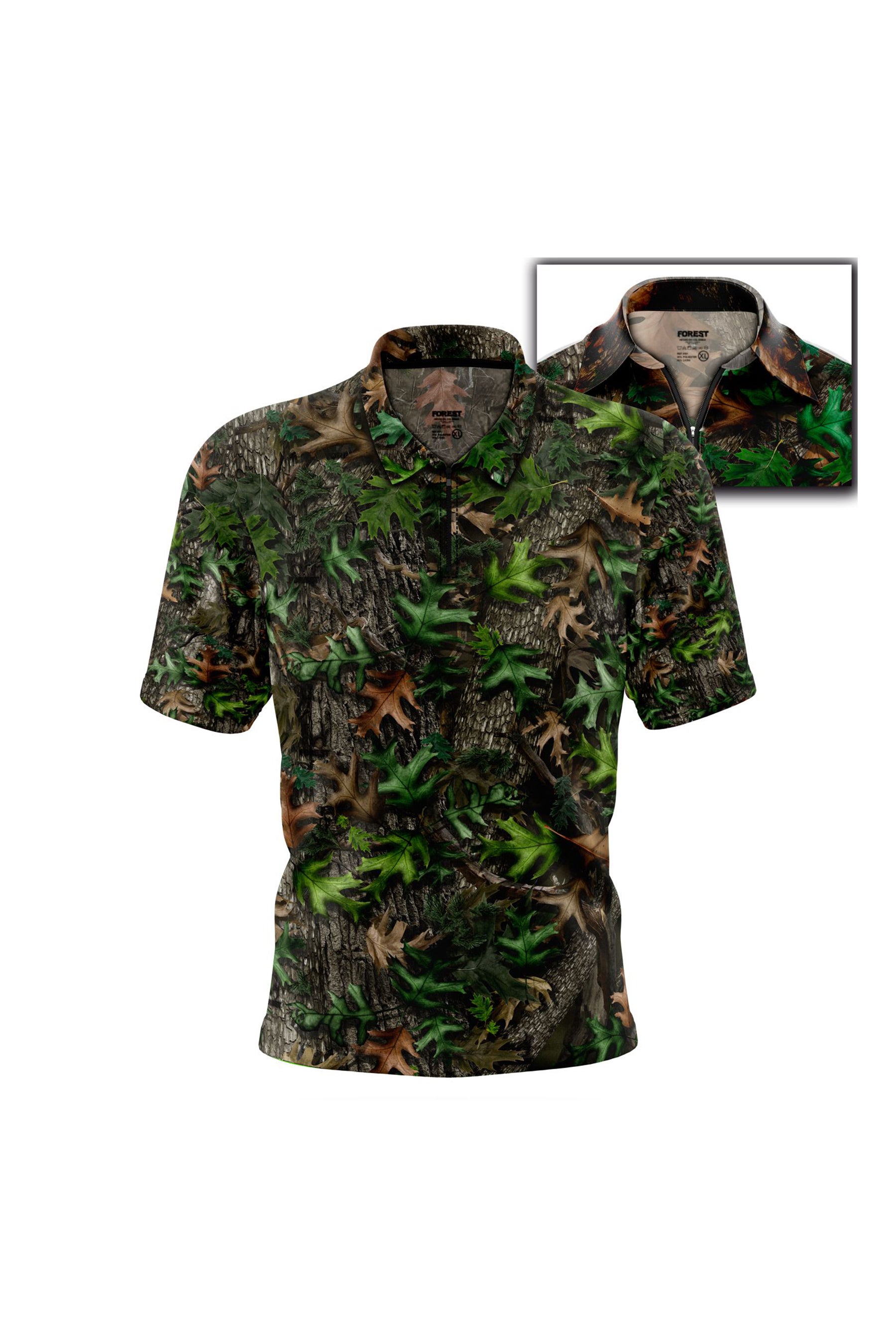 Camisa Polo Forest con Cremallera Timber